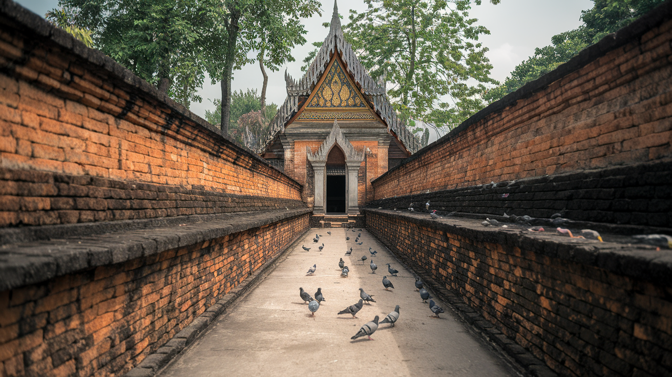 Exploring Wat Umong: Old Tunnels and Pigeons in Chiang Mai